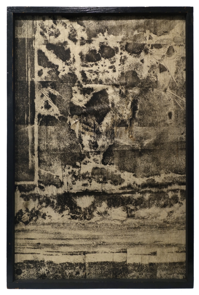 Sari Dienes Pavement, c. 1953 ink rubbing on Webril 36 x 24 inches